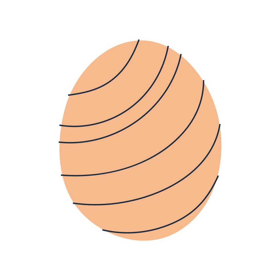 Simple illustration of orange Easter egg. For festive, spring and celebration designs. vector