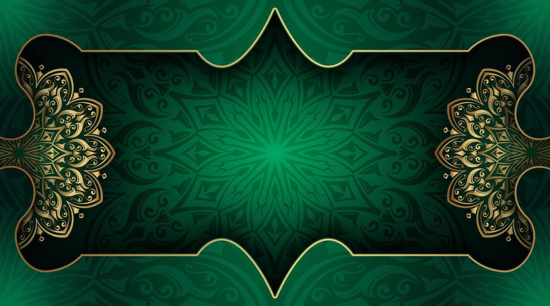Luxury background golden mandala ornament vector