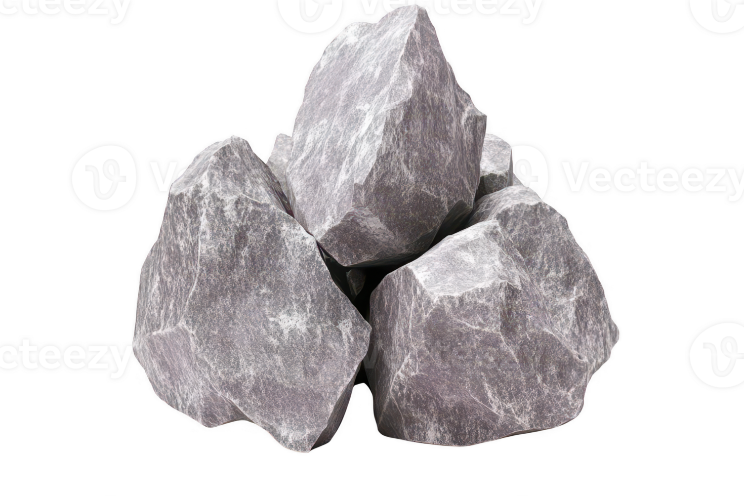 A Natural stones in various sizes and shapes, showcasing rugged texture and earthy tones, perfect for landscaping or construction projects. These rocks evoke sense of durability and strength png