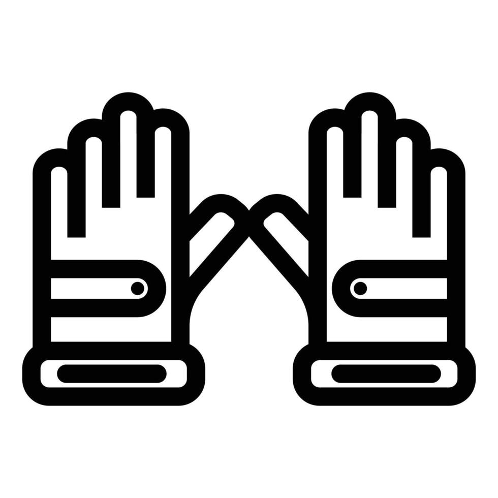 a pair of gloves icon outline. motorcycle icon theme vector
