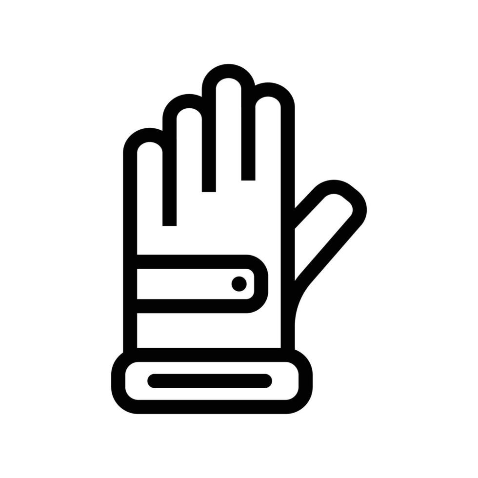 gloves icon outline . motorcycle icon theme vector