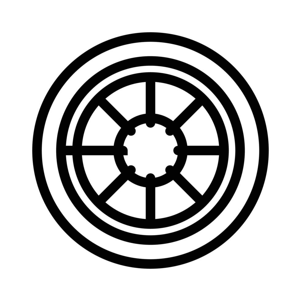 tire icon outline . motorcycle icon theme vector