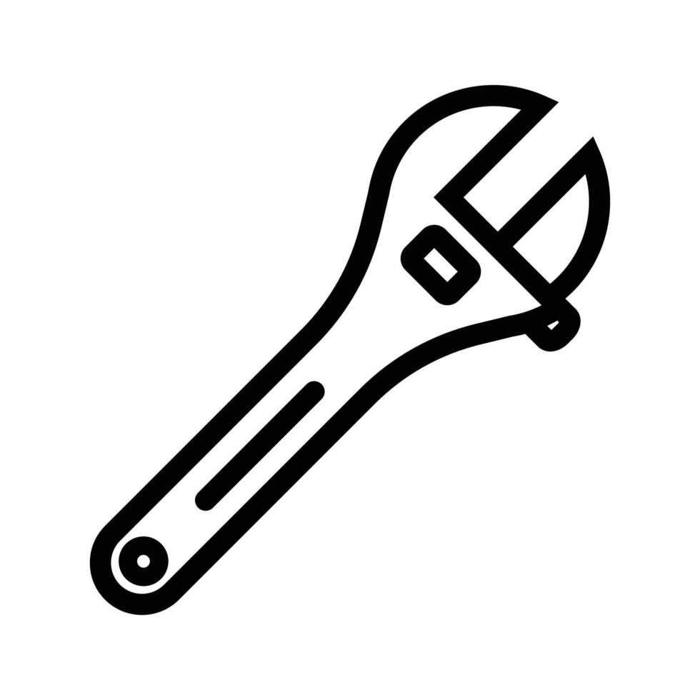 line wrench icon customizable. motorcycle icon theme vector