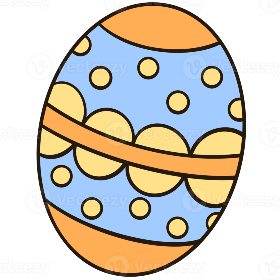 Collage of orange, yellow and blue Easter eggs png