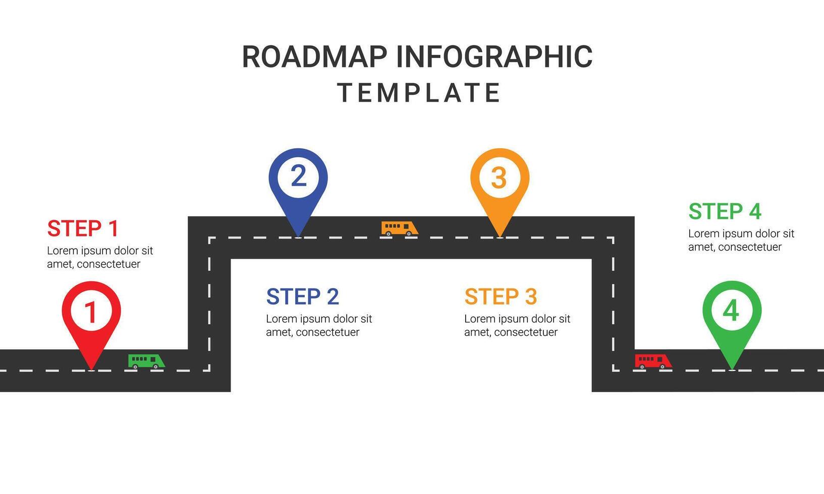 Business Marketing Success Roadmap Infographic Design Template vector