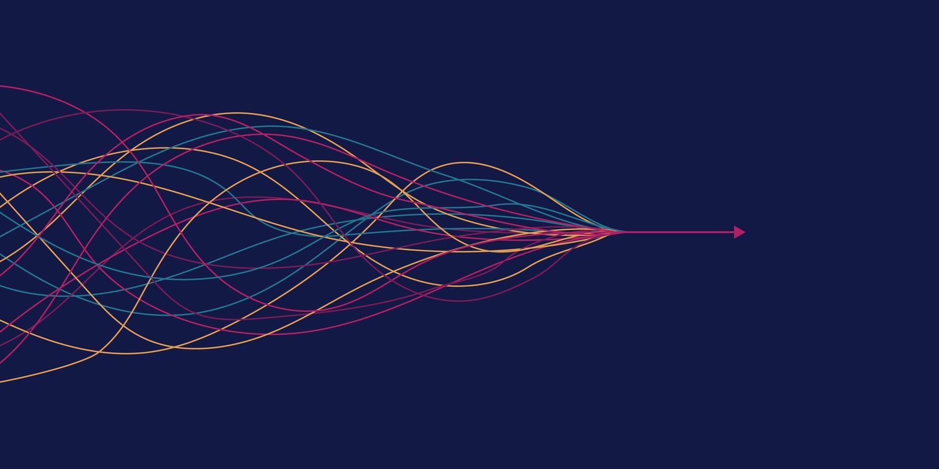 Abstract complexity connection arrow direction. vector