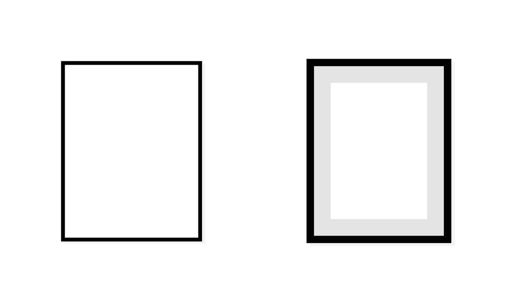 Realistic portrait picture frame ready for design. vector