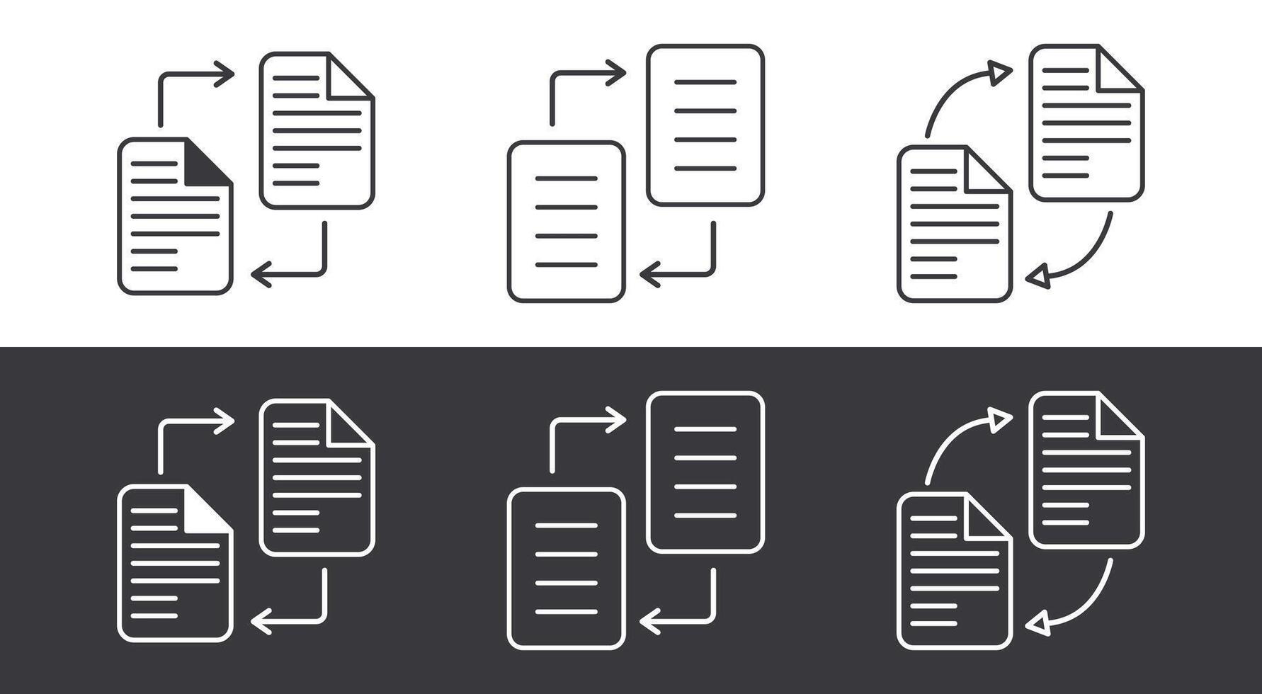 File Transfer Icons Showing Data Exchange. vector