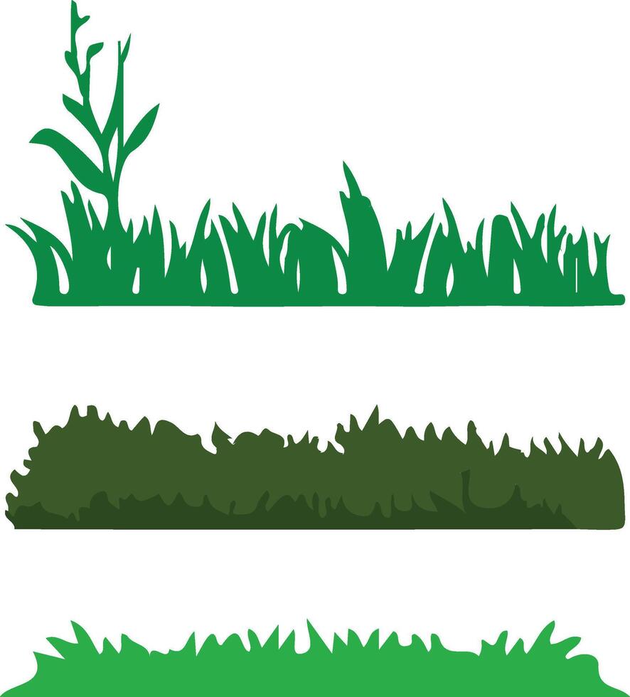 Grass Silhouettes Set for Natural Design. vector