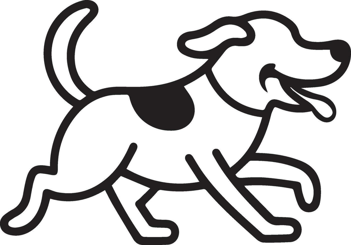 Dog line icon, concept illustration, outline symbol, linear symbol. vector