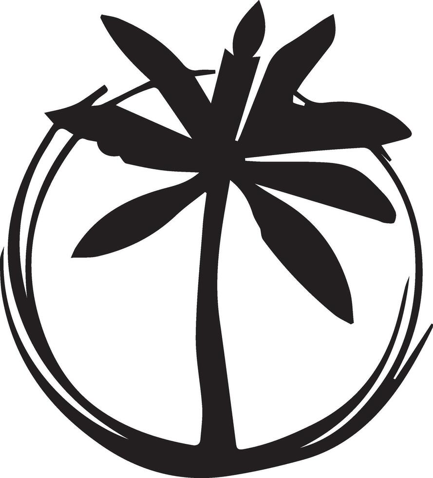 Palm tree icon on white background for graphic and web design. vector