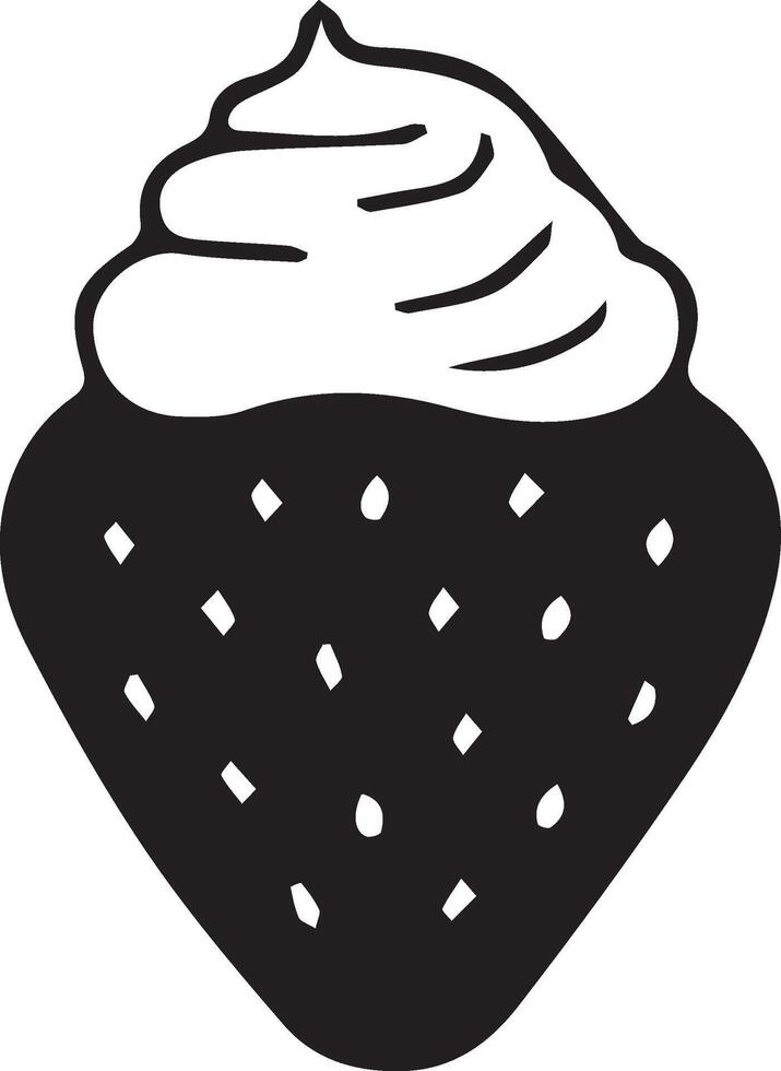 Strawberry icon . Isolated contour symbol illustration vector