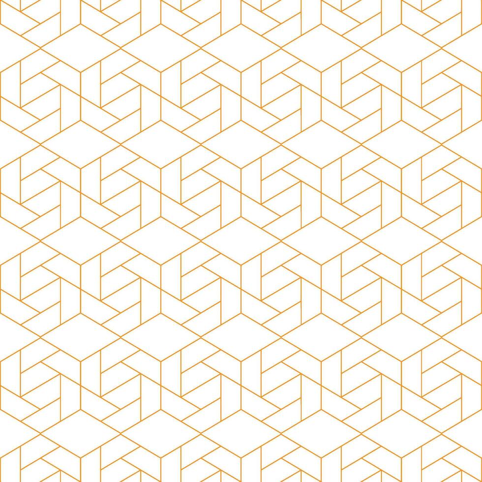 Abstract Background geometric line art seamless pattern from hexagon shape vector