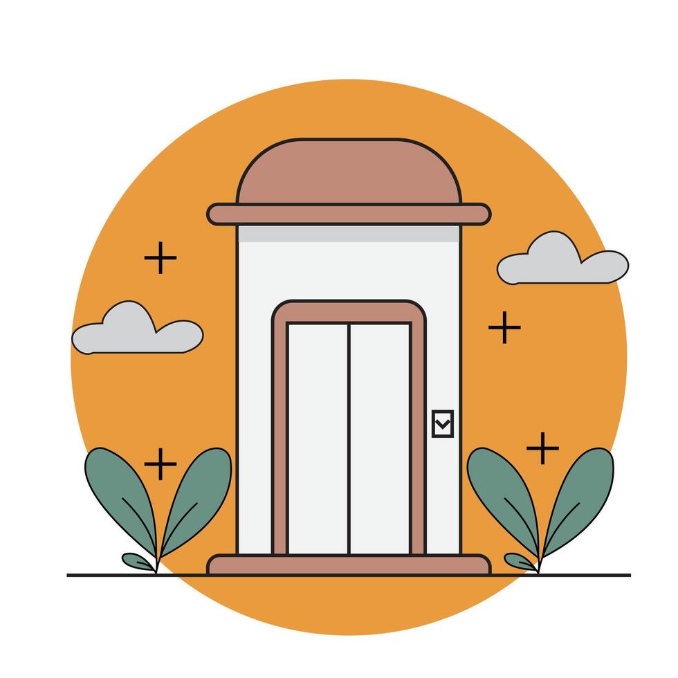 Elevator icon for illustration. Elevator symbol. vector