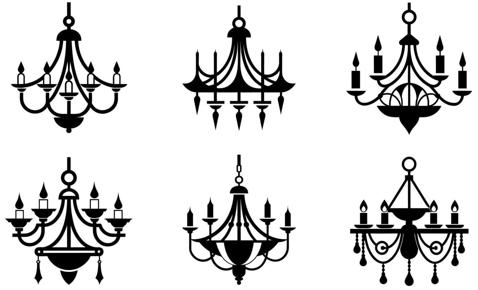 chandelier logo icon vector