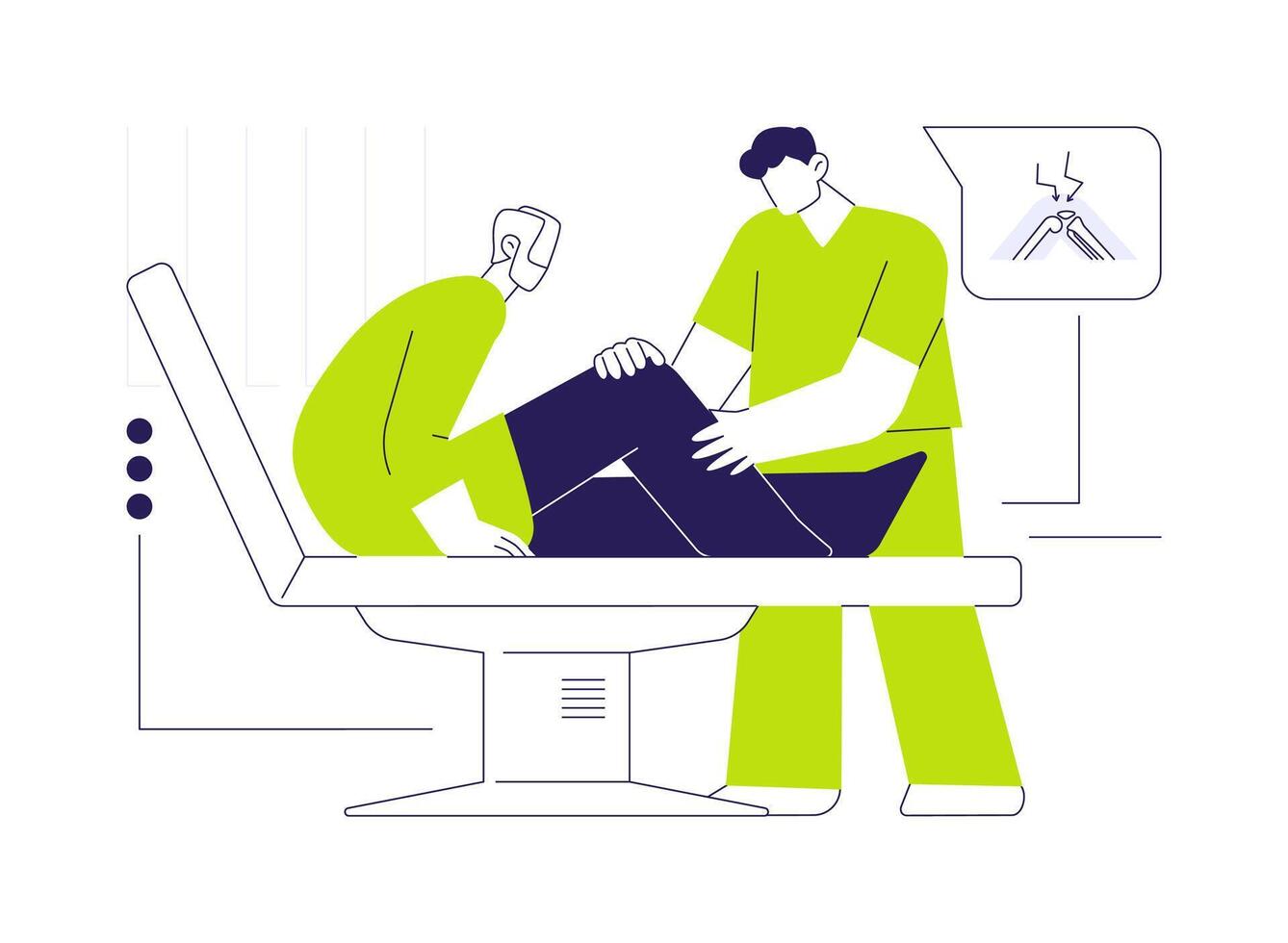 Arthritis symptoms abstract concept illustration. vector