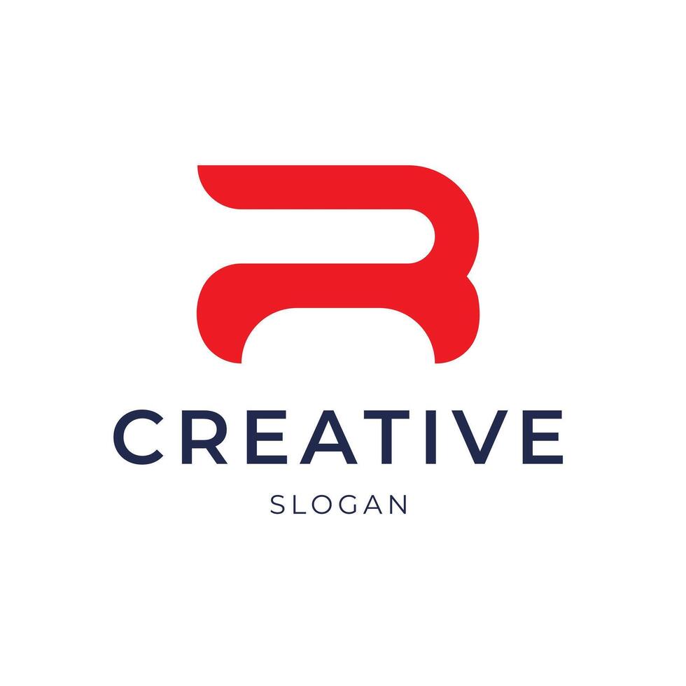 Unique Modern Logo Design Forming Letter R Symbol Icon Illustration vector