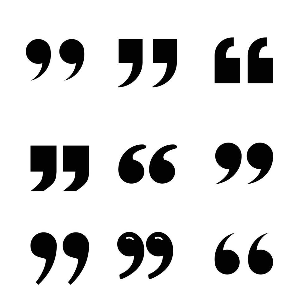 Quotation Mark Designs vector