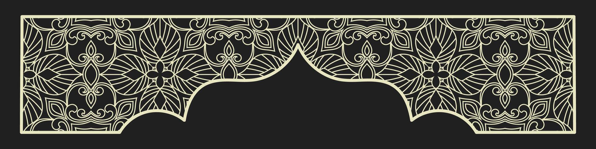 Ornamental Stencil Patterns for Borders, Frames, and Corners vector