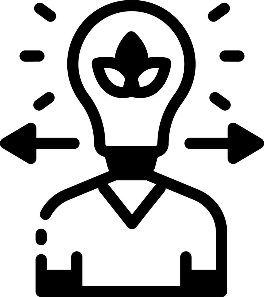 A linear style icon depicting entrepreneurship vector