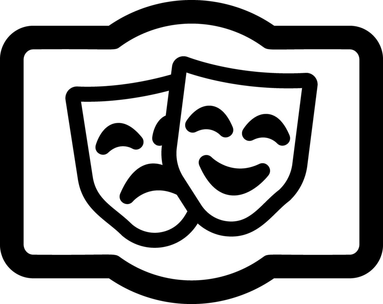 A linear style icon representing theatre vector
