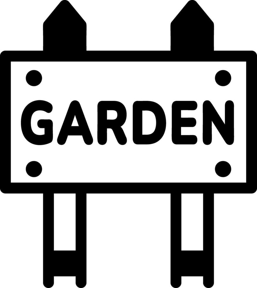 A linear style icon of a garden board vector