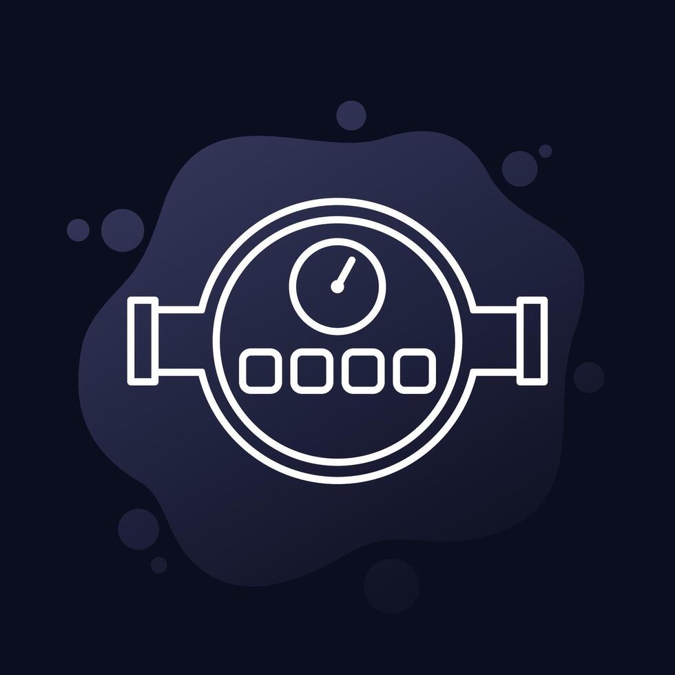 Gas meter icon in line design vector