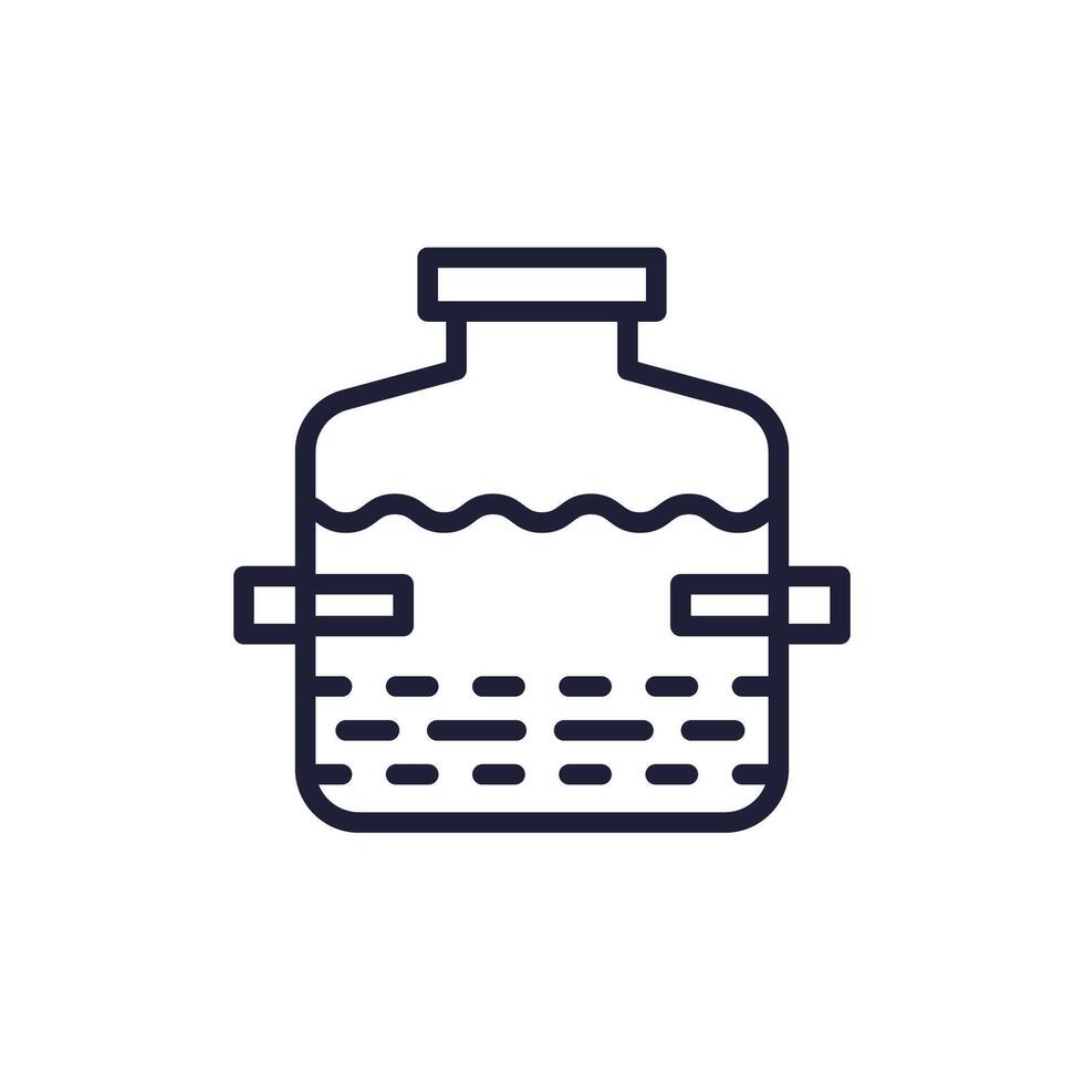 septic tank icon, sewer system line vector