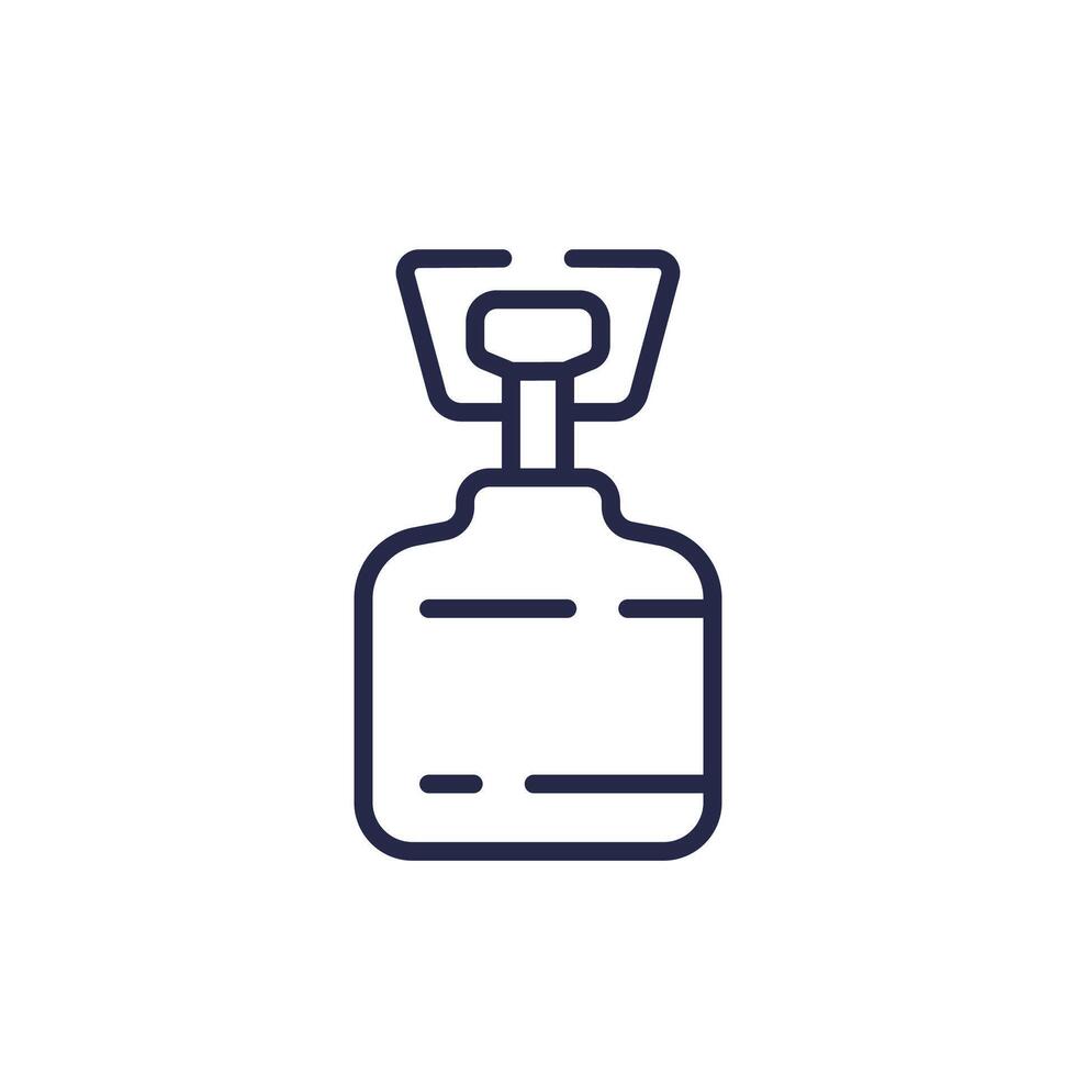 camping stove icon, gas burner line vector