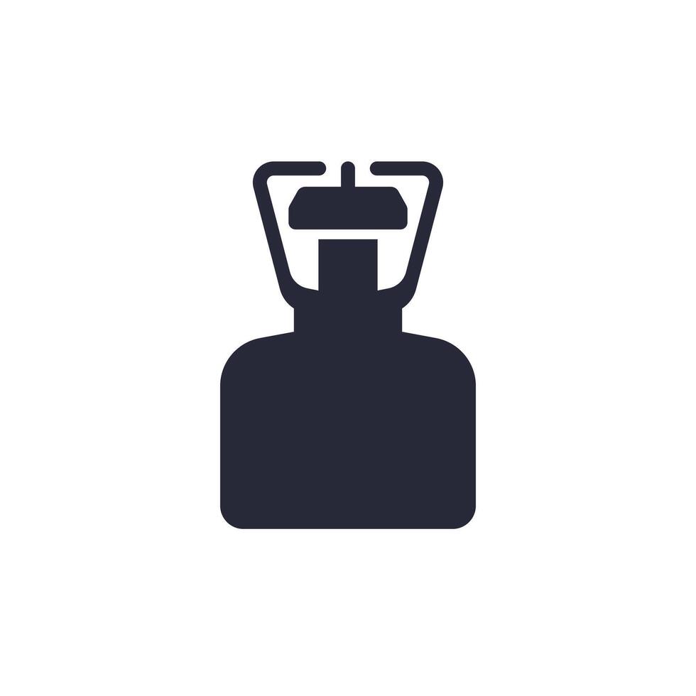 camping stove icon, gas burner pictogram on white vector
