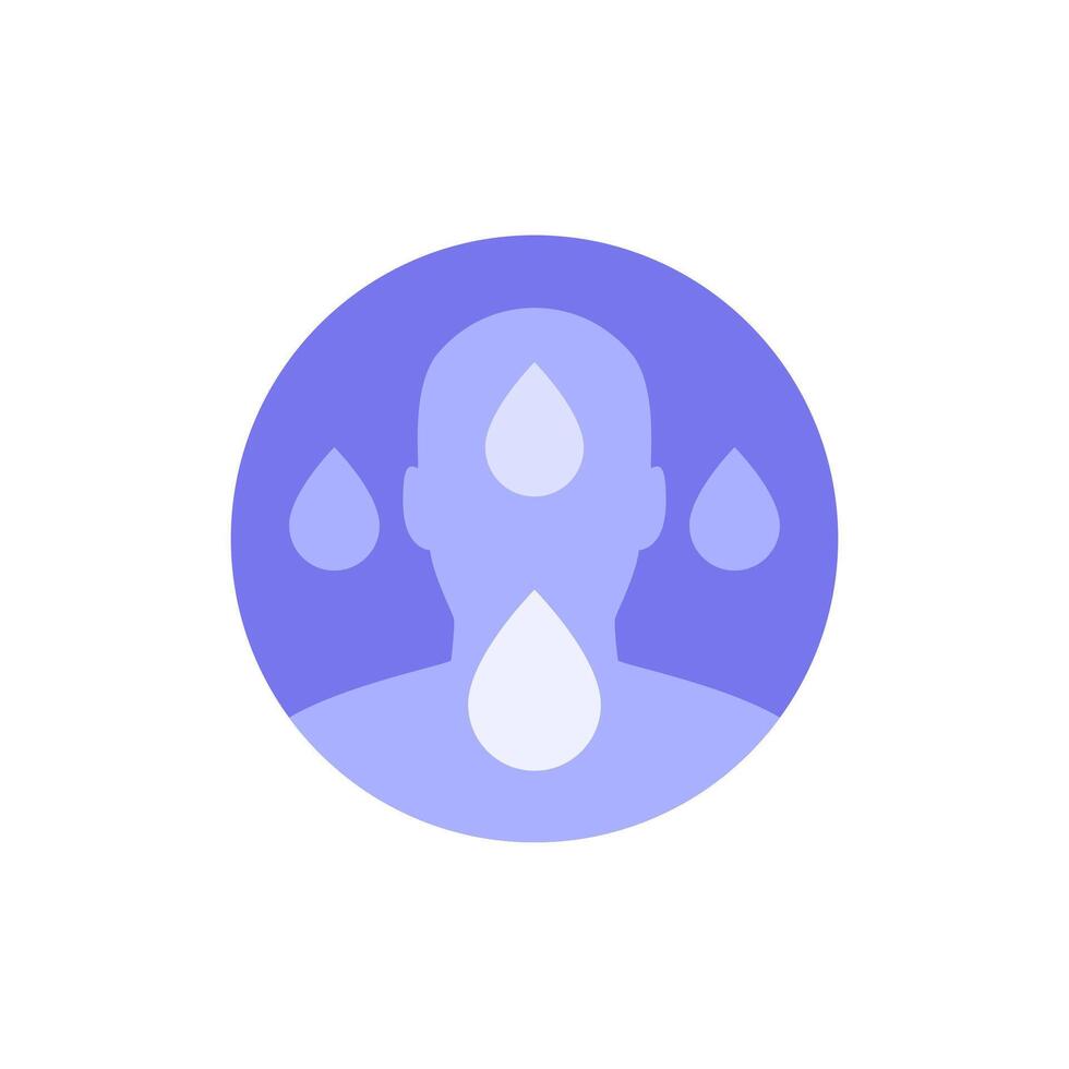 water balance icon, round design on white vector
