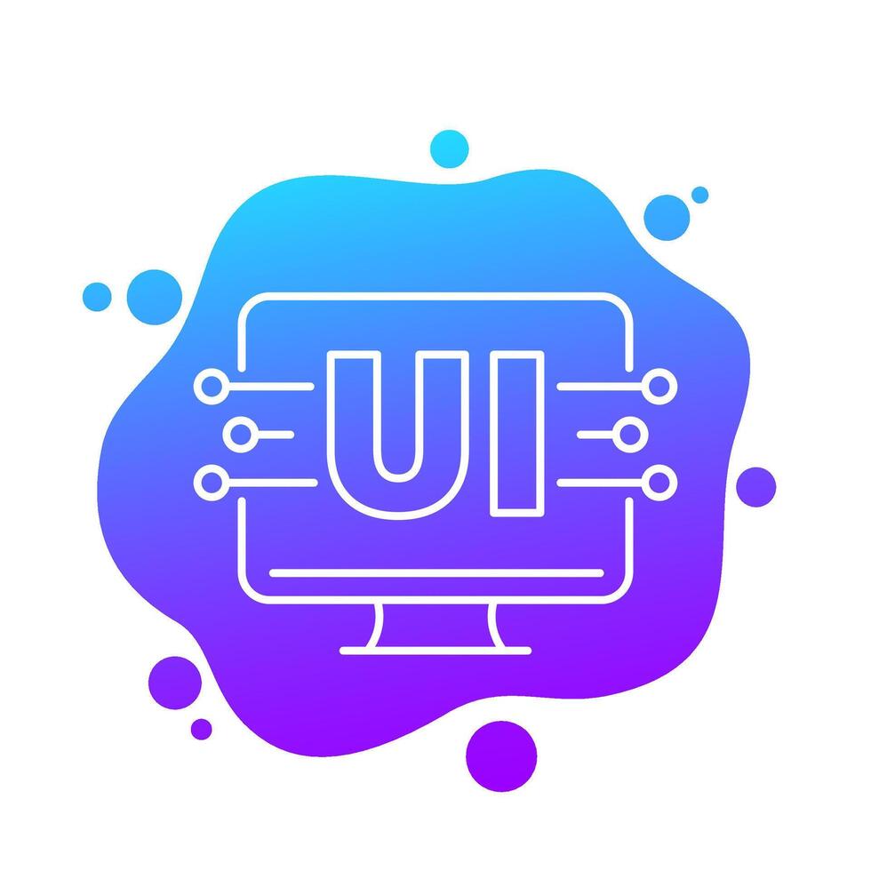 UI design line icon, User interface development vector