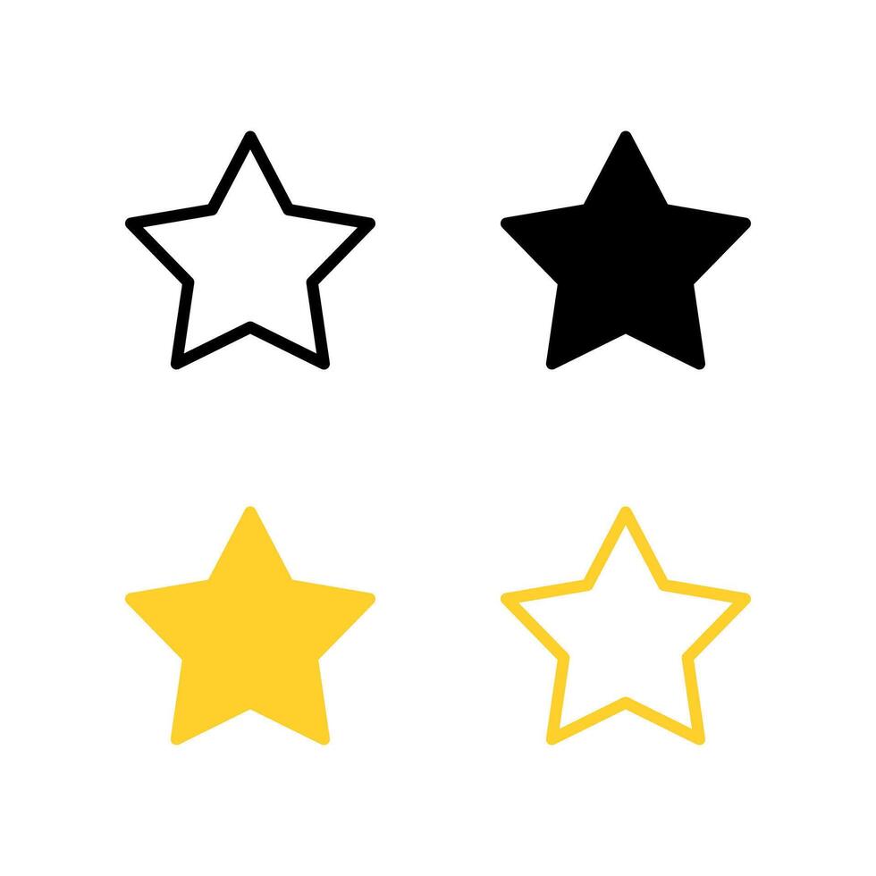 Set of stars. Star icon. Rating star icon. vector