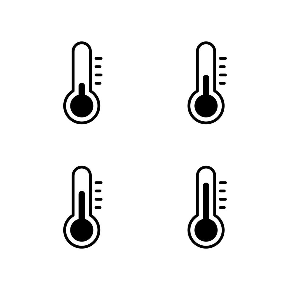 Temperature Icon Set. Thermometer icon. vector