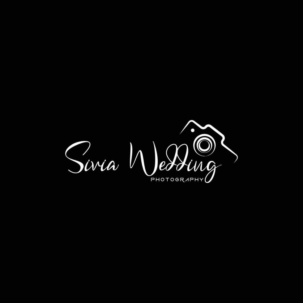Abstract camera logo design template for professional photographer or photo studio vector