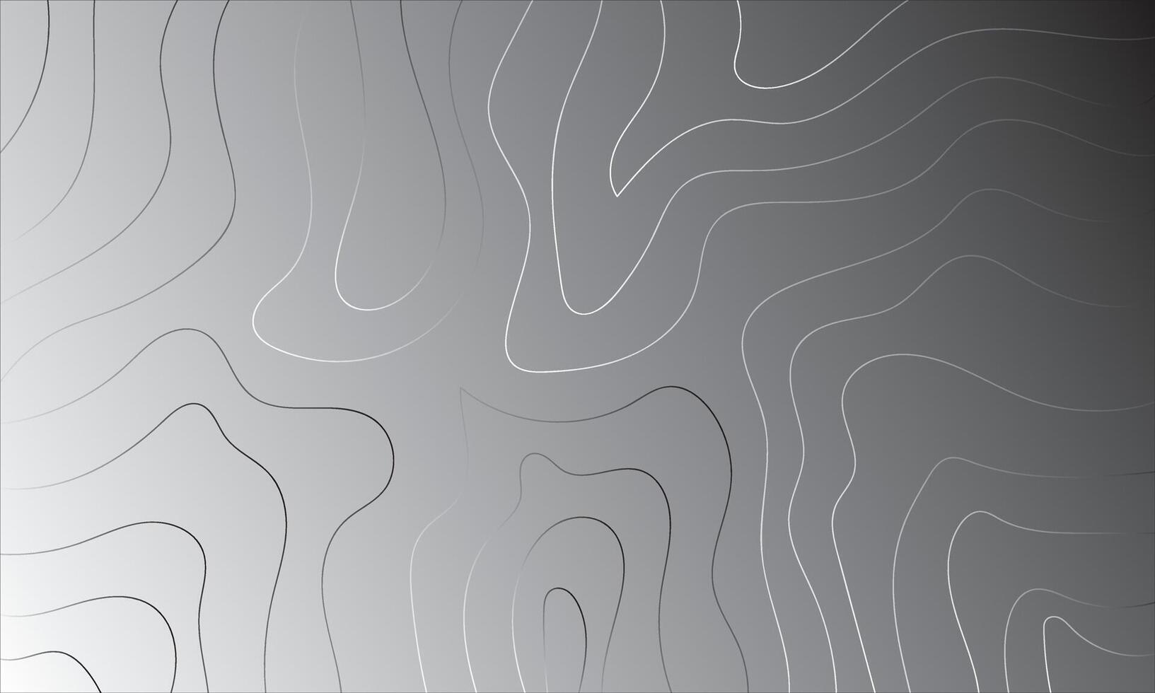 Abstract Topographic Lines Design on a Monochromatic Gradient Background vector