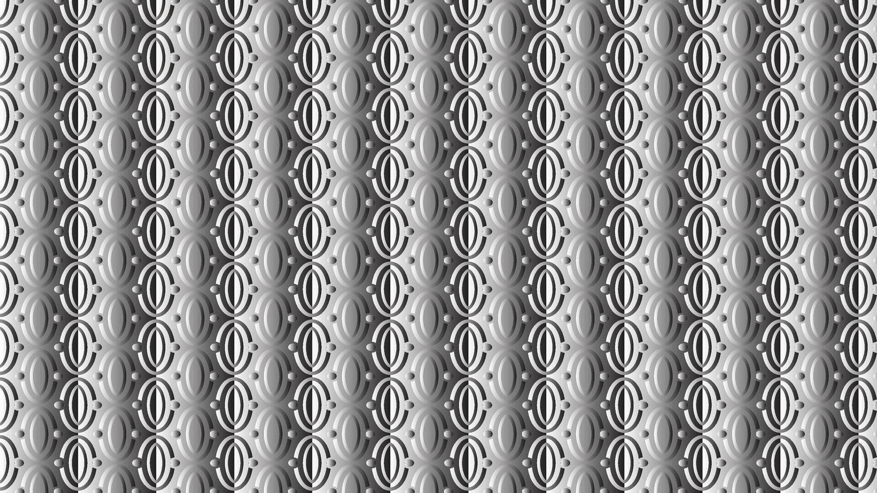 Abstract Geometric Pattern with Monochrome Oval Designs vector