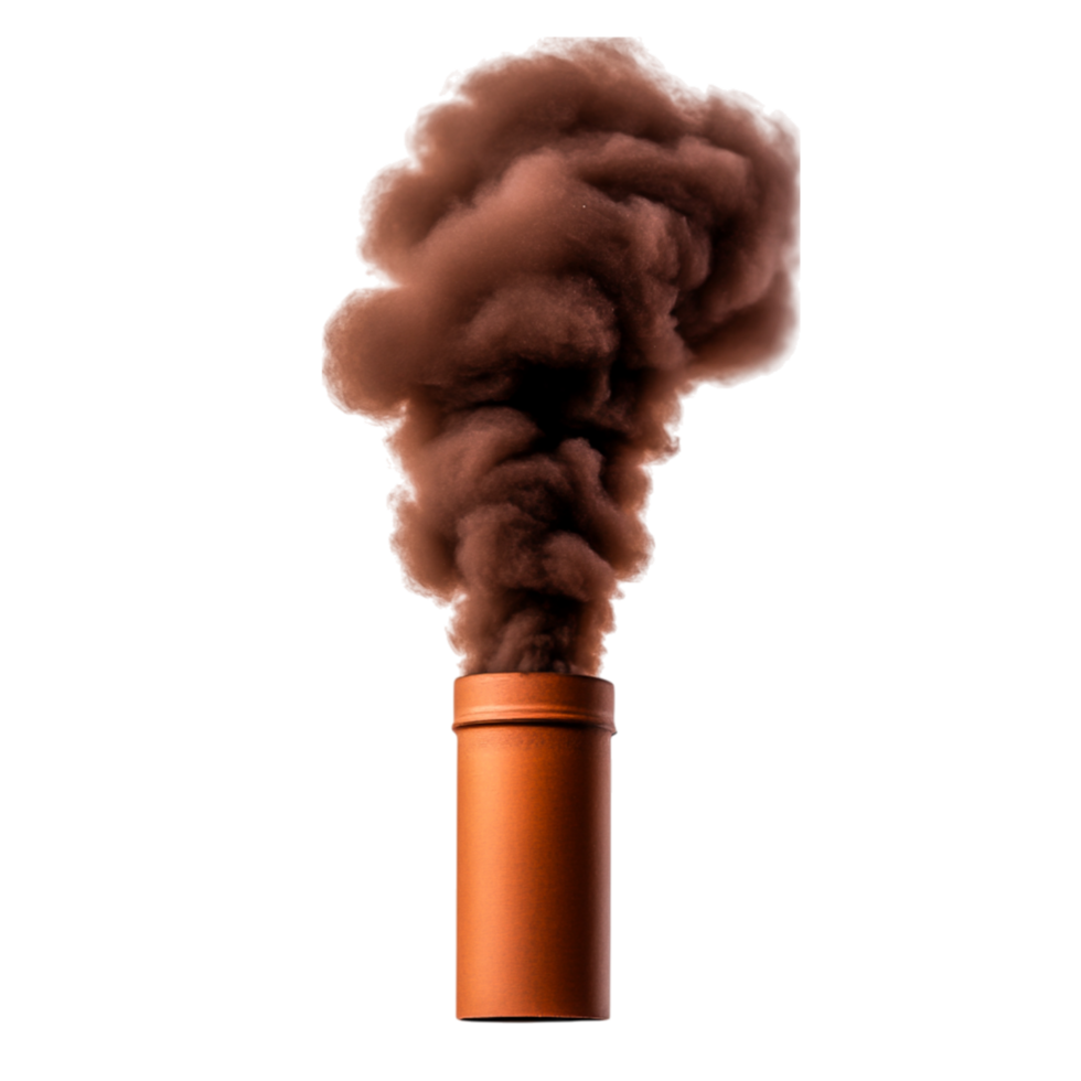 Industrial Chimney Emitting Dark Smoke Against png