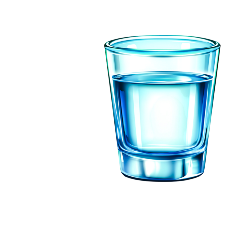 Crystal Clear Glass of Water in a Simple and Elegant Design png