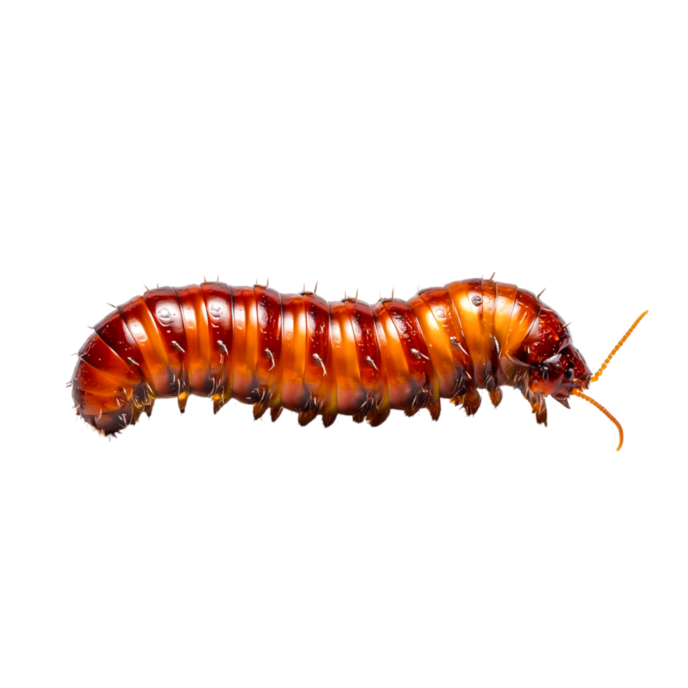 Macro View of a Colorful Asian Caterpillar png