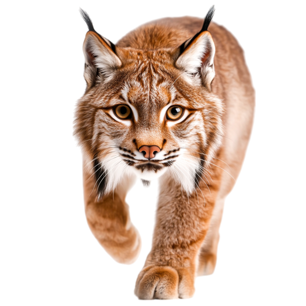 Majestic Lynx Portrait Captured in Natural Habitat with Intense Focus png