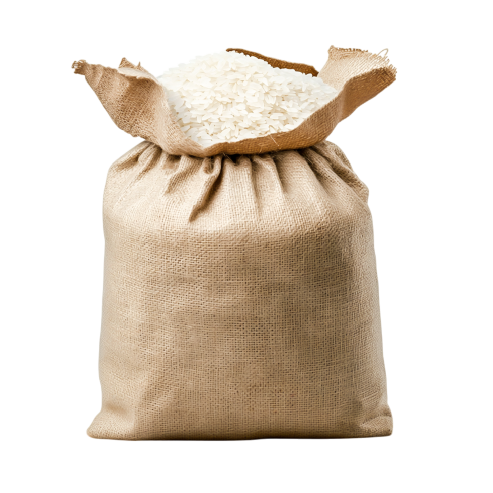 Sack of White Rice for Culinary and Grocery Use png