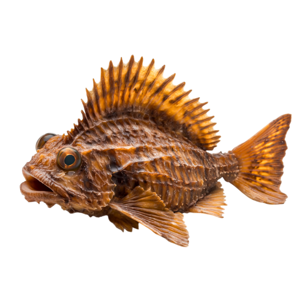 Colorful Fish with Unique Textures and Patterns Swimming in Ocean Environment png