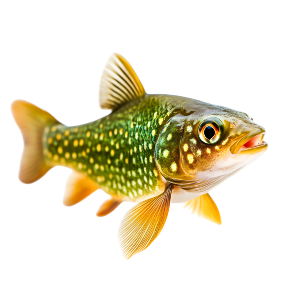 Brightly Colored Freshwater Fish with Vibrant Scales and Happy Expression png