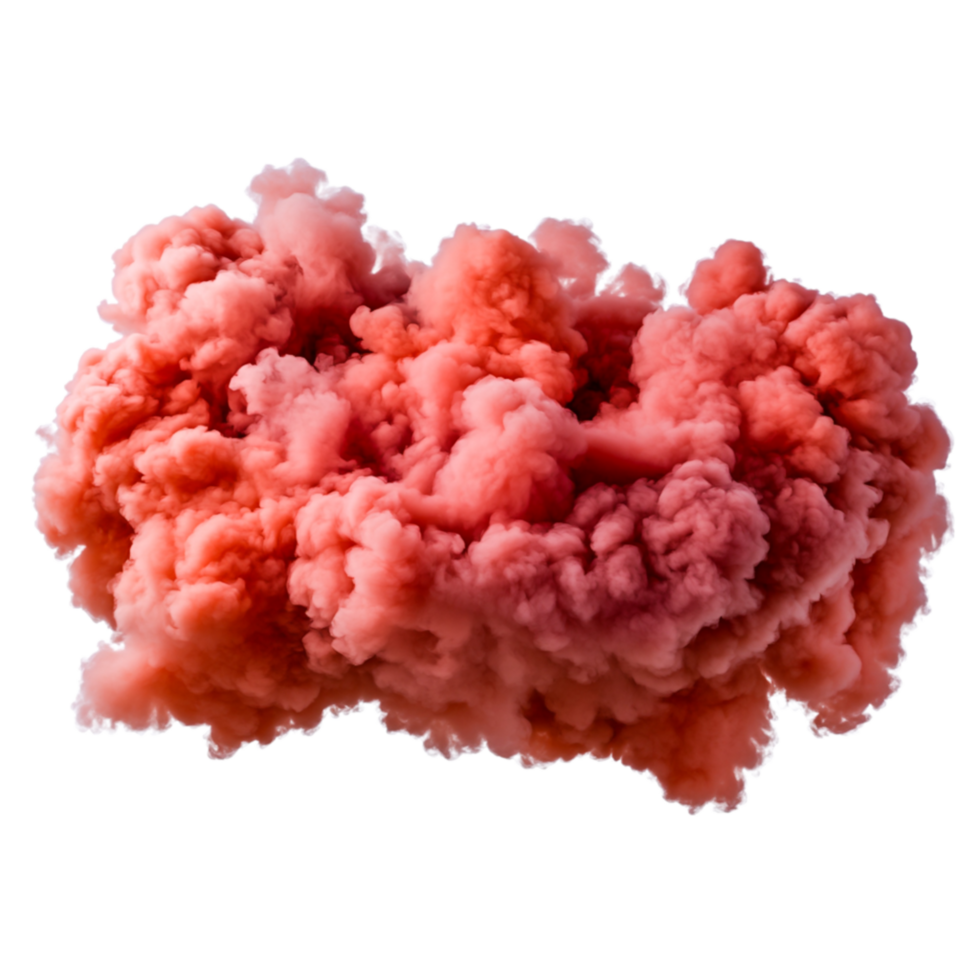 Vibrant Pink and Orange Smoke Explosion on png