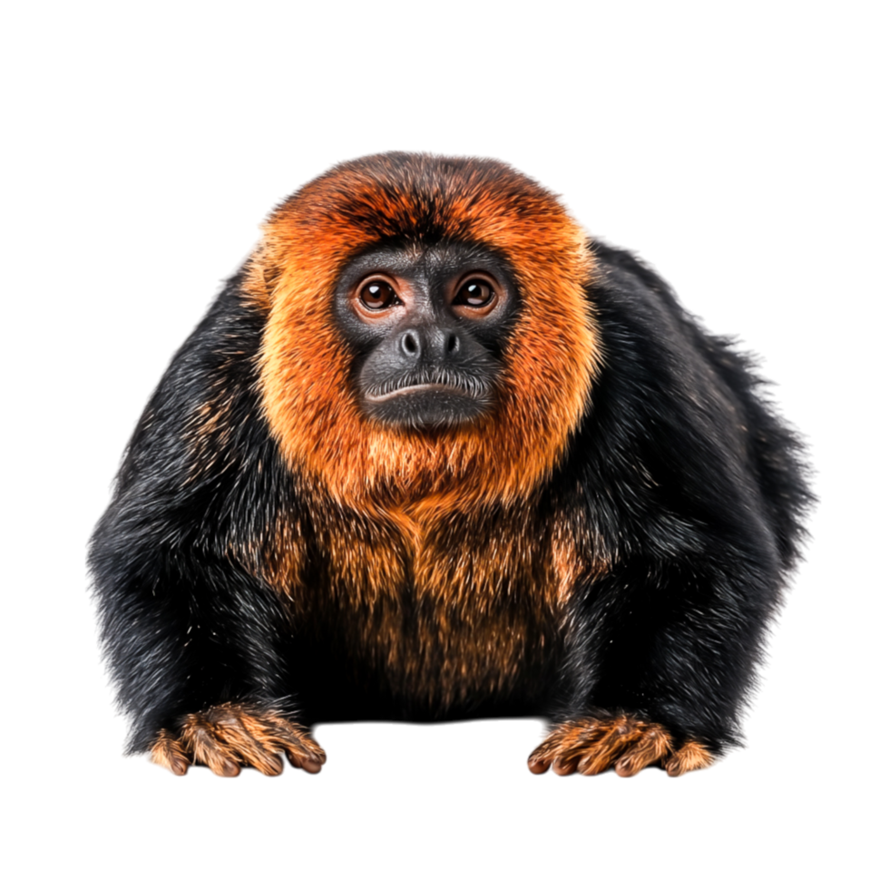 closeup Portrait of a Colorful and Curious Monkey with Rich Fur Texture png