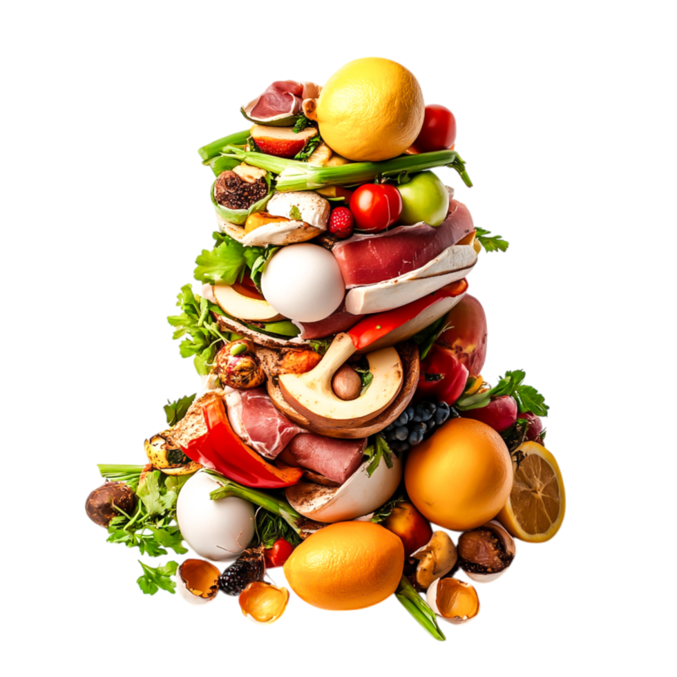 Colorful Pile of Fresh Ingredients for Creative Culinary Artistry png