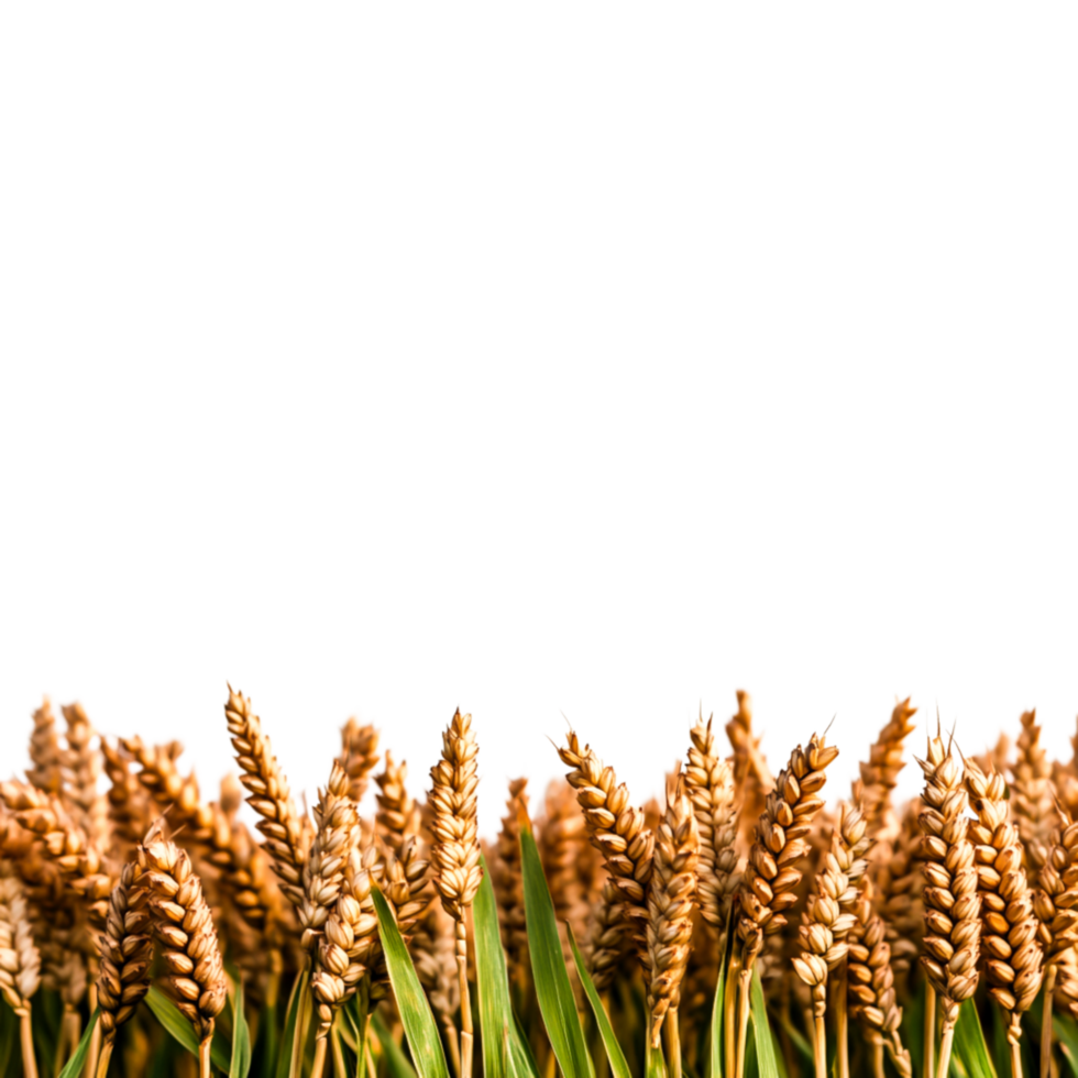 Golden Wheat Stalks Against in Natural Harvest Theme png