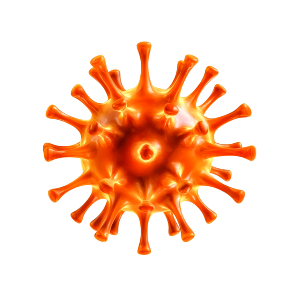 closeup Visualization of a Colorful Virus Structure png
