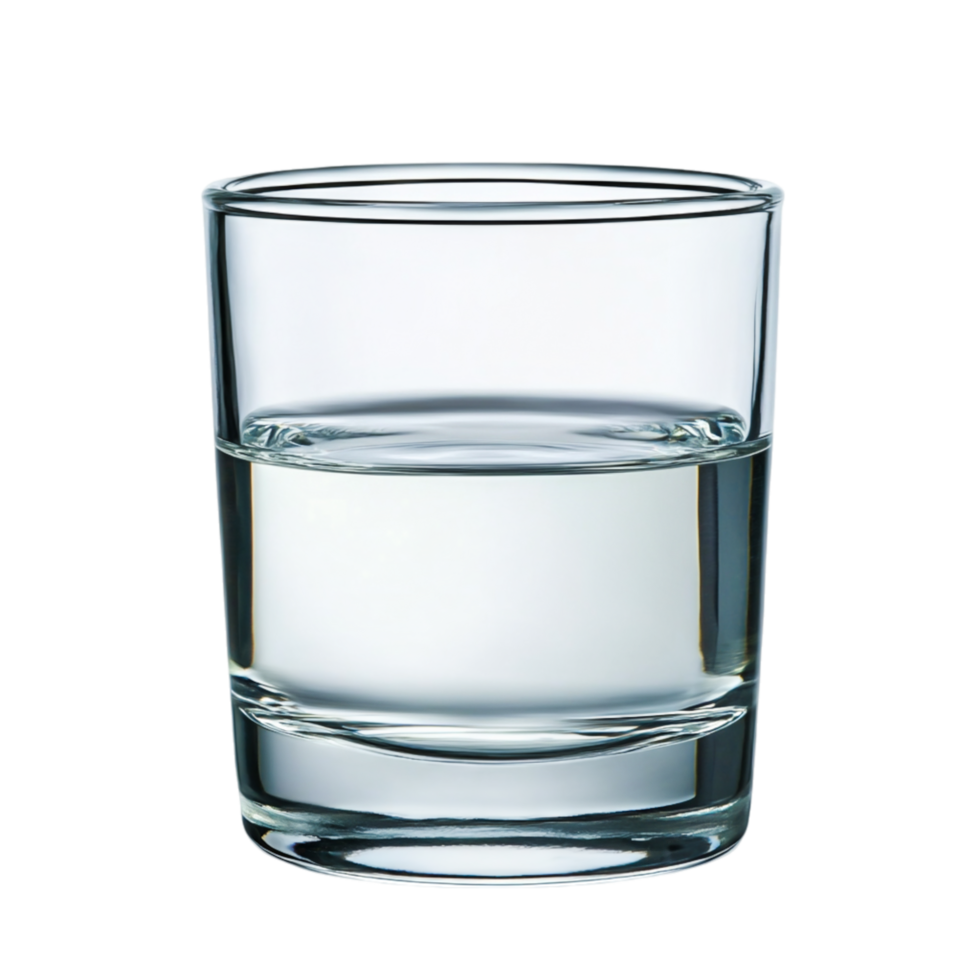 Clear Glass with Water on for Refreshing Drink Concepts png